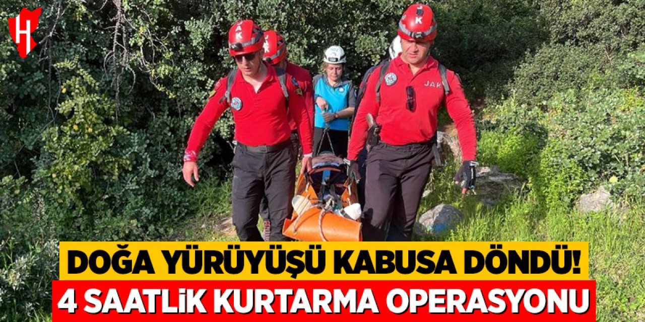 Doğa yürüyüşü kabusa döndü: 4 saatlik kurtarma operasyonu