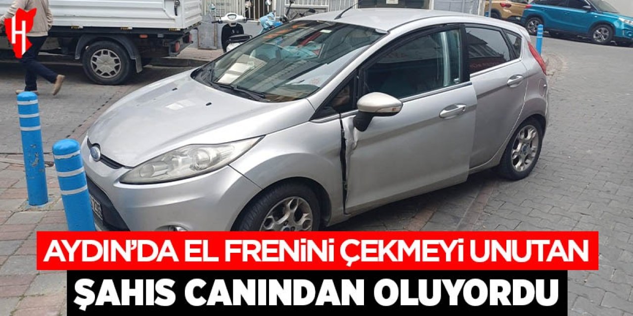 Aydın'da el frenini çekmeyi unutunca canından oluyordu