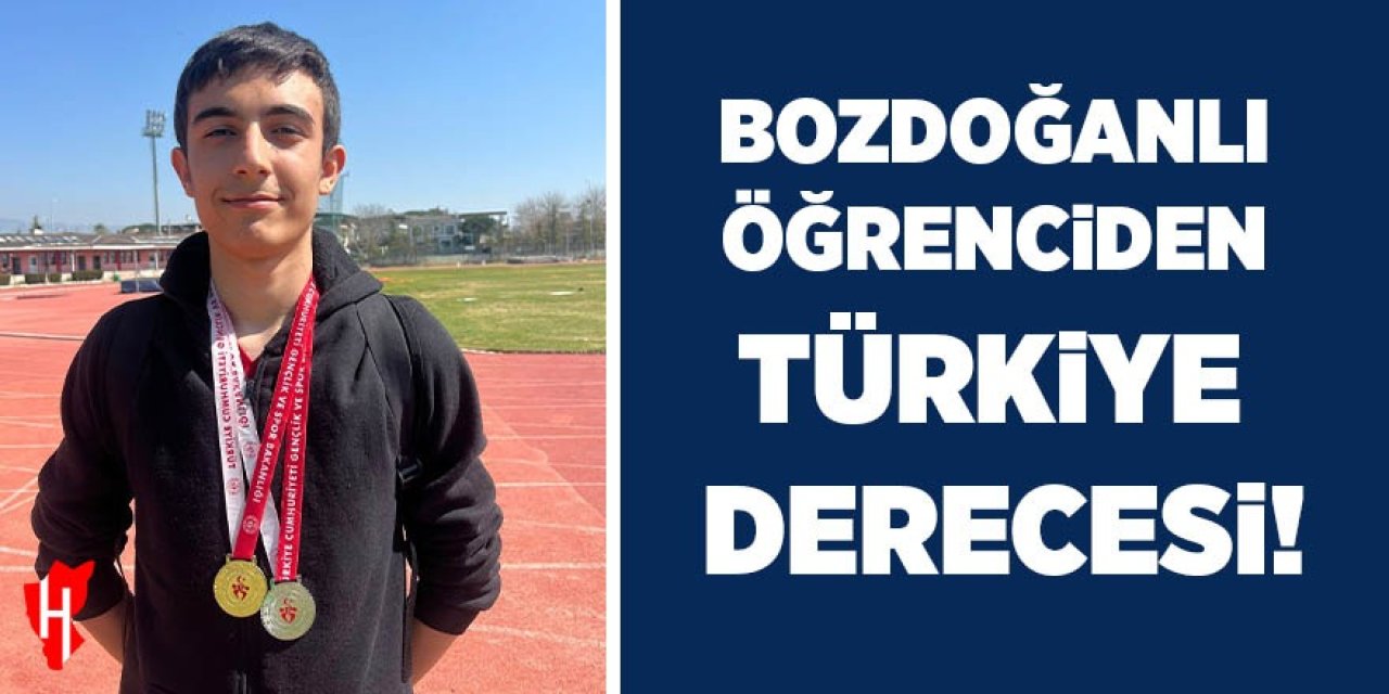 Bozdoğanlı öğrenciden Türkiye derecesi