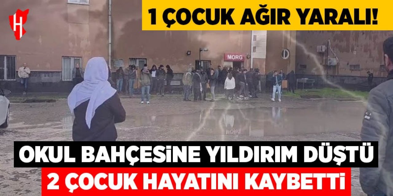 Okul bahçesine yıldırım düştü: 2 çocuk öldü, 1'i ağır yaralı!