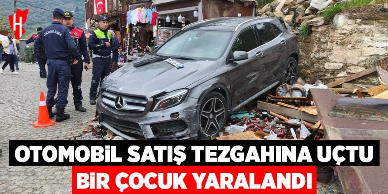 Otomobil tezgahın üzerine uçtu: 1 yaralı