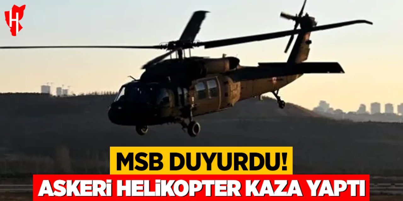 Eğitim uçuşunda helikopter kırıma uğradı: Personelin durumu iyi
