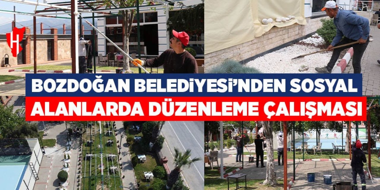 Bozdoğan Belediyesi'nin sosyal alanlarda düzenleme çalışmaları devam ediyor