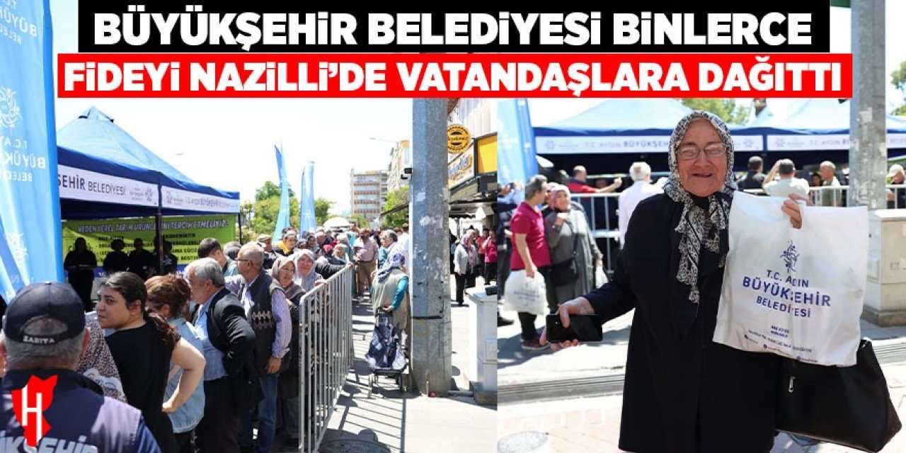 Aydın Büyükşehir Belediyesi binlerce fideyi Nazilli’de vatandaşlara dağıttı