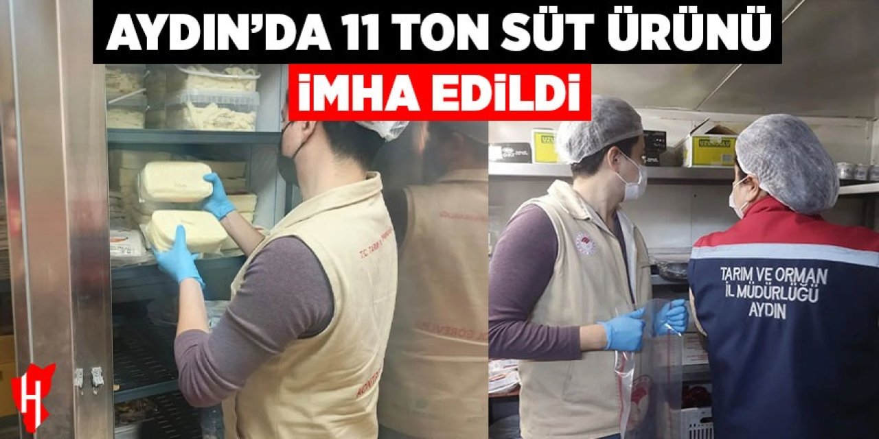 Aydın'da 11 ton süt ürünü imha edildi