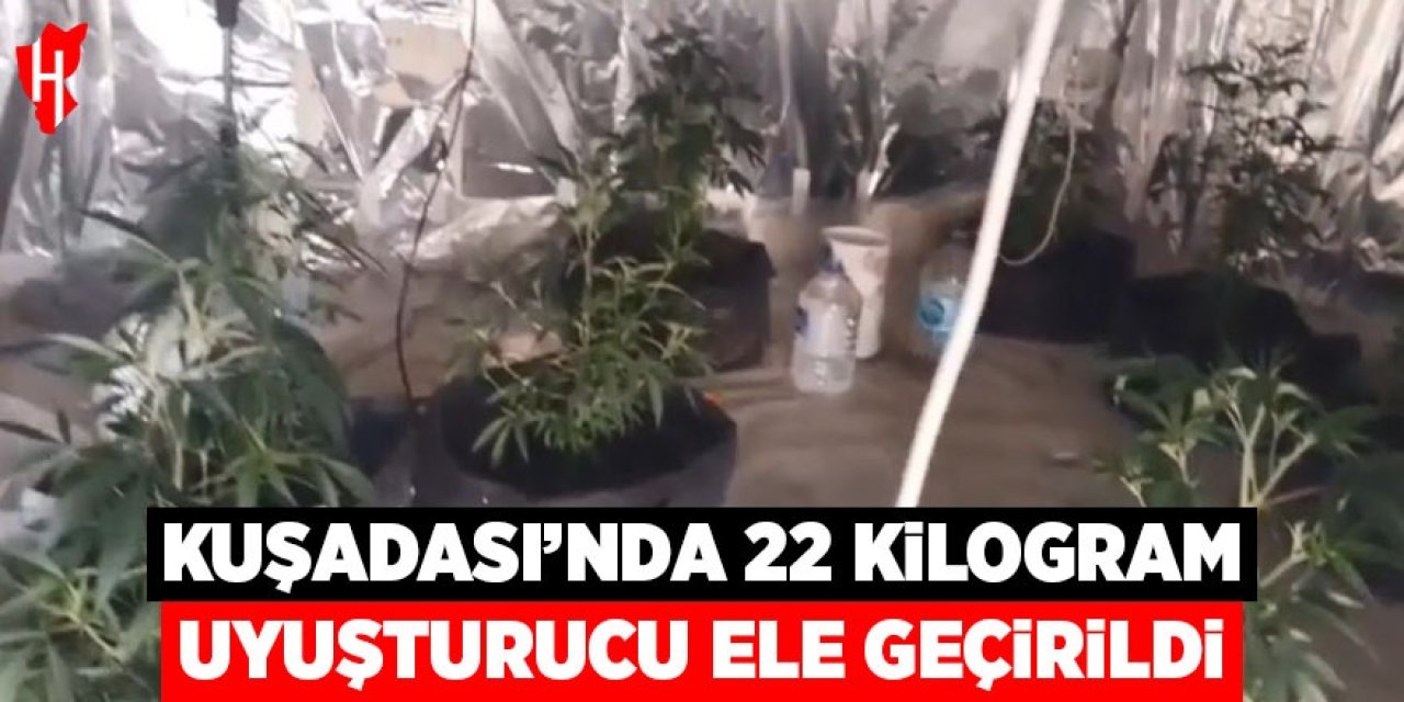 Kuşadası'nda 22 kilogram uyuşturucu ele geçirildi