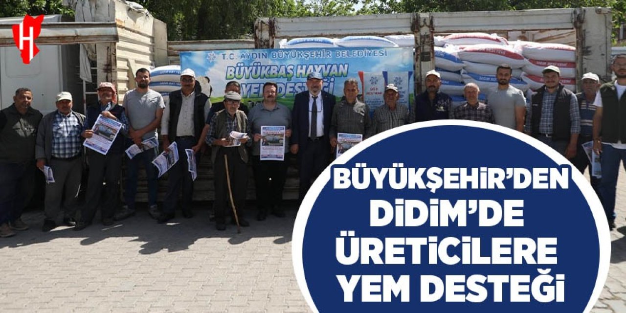 Aydın Büyükşehir’den Didim’de üreticilere yem desteği