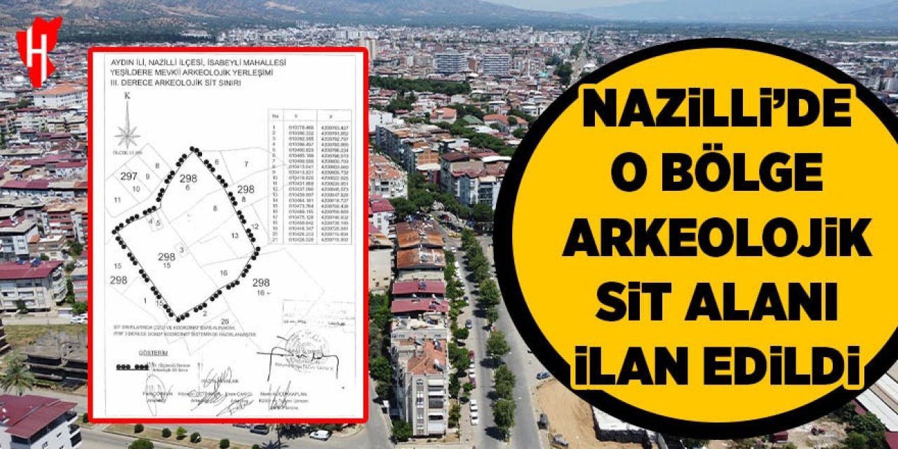 Nazilli’de o bölge arkeolojik sit alanı ilan edildi