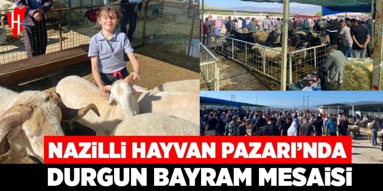 Nazilli Hayvan Pazarı'nda durgun mesai