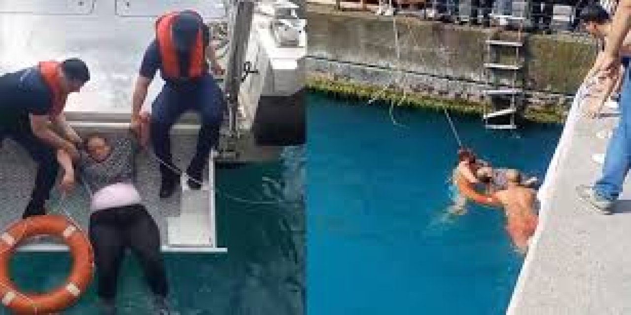 Denizde can pazarı: Suya düşen kadın boğulmaktan son anda kurtarıldı