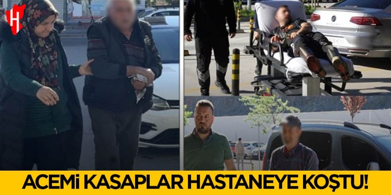 Acemi kasaplar hastaneye koştu!