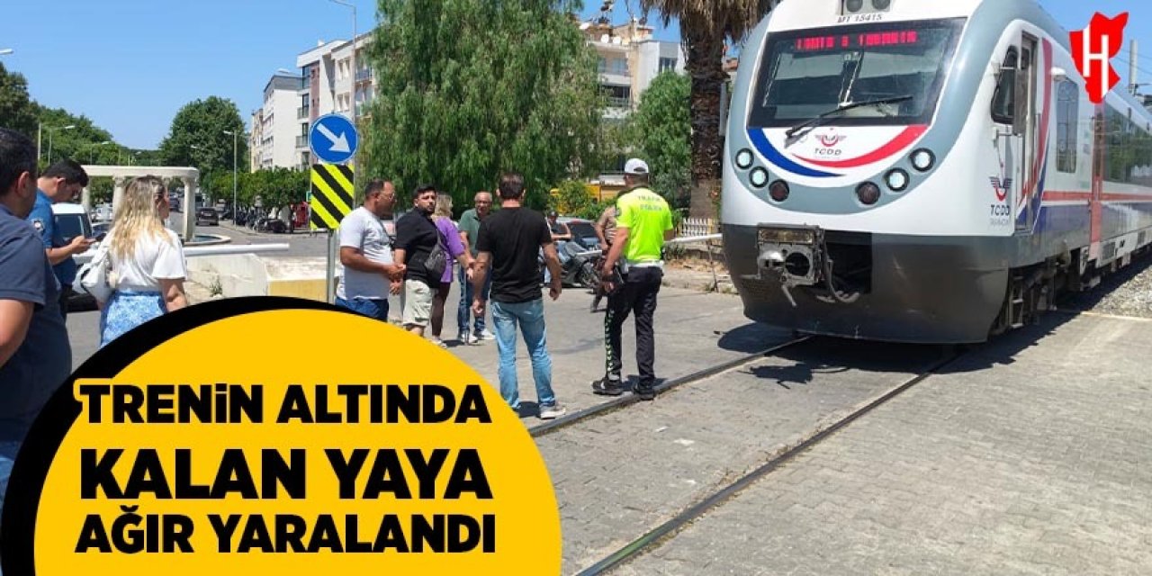 Trenin altında kalan yaya ağır yaralandı