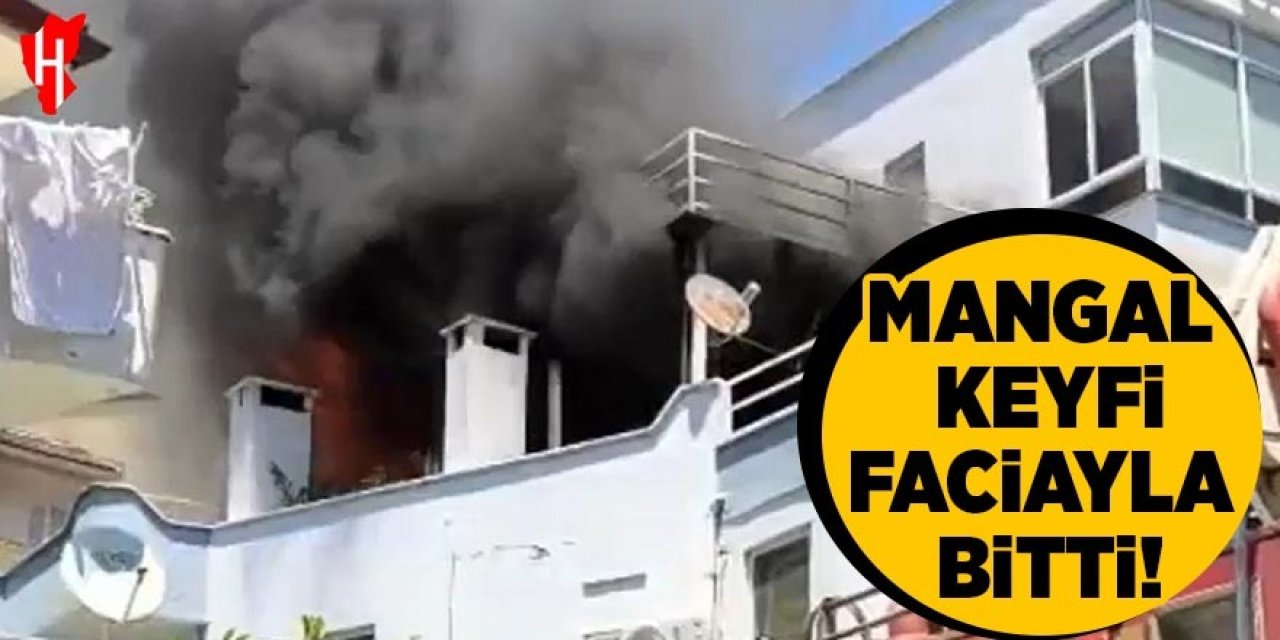 Balkonda mangal keyfi faciayla bitti