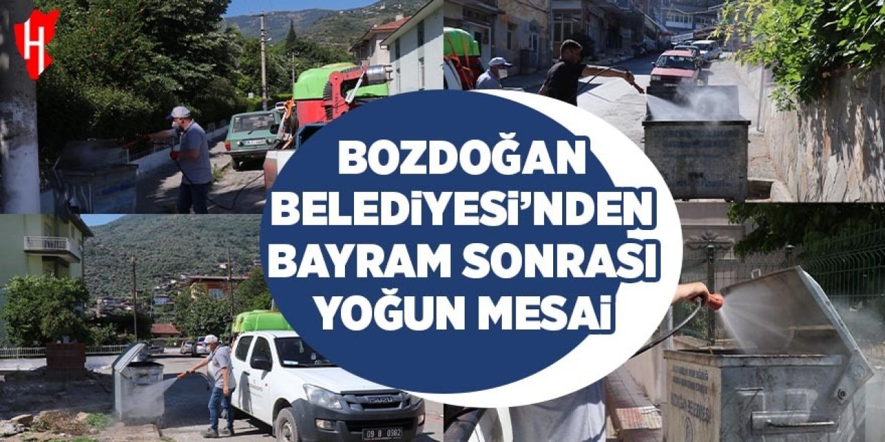 Bozdoğan Belediyesi'nden bayram sonrası yoğun mesai