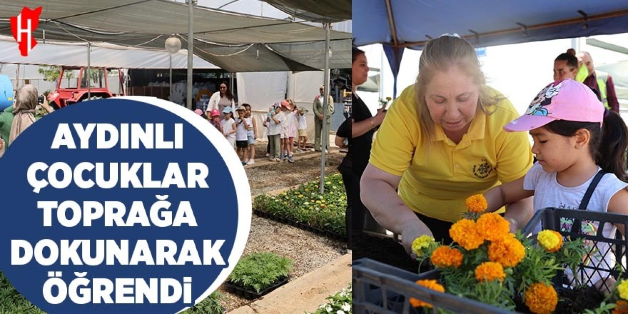 Aydınlı çocuklar toprağa dokunarak öğrendi