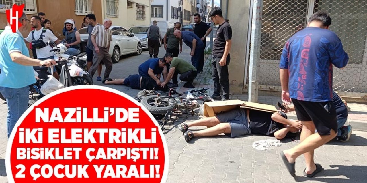 Nazilli'de iki elektrikli bisiklet çarpıştı: 2 çocuk yaralı