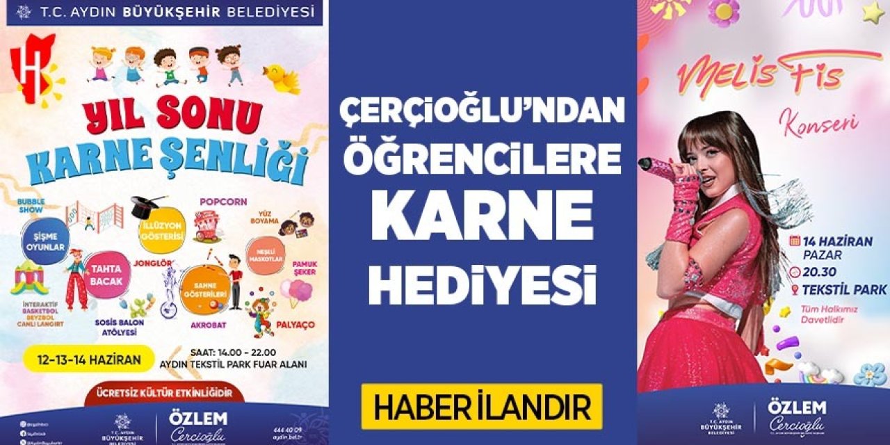 Başkan Çerçioğlu'ndan öğrencilere tatil hediyesi: Yıl Sonu Karne Şenliği başlıyor