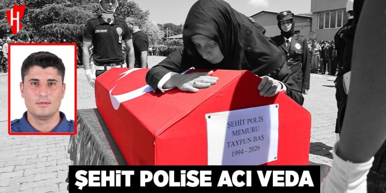 Şehit polise acı veda: Polis eşin konuşması yürekleri dağladı