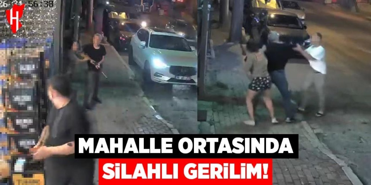 Mahalle ortasında silahlı gerilim