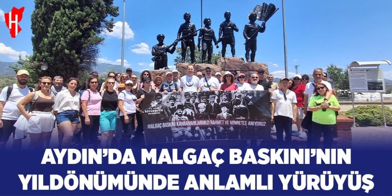 Aydın'da Malgaç Baskını'nın yıl dönümünde anlamlı yürüyüş
