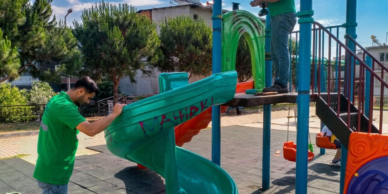 Efeler Belediyesi park vandallarına karşı harekete geçti