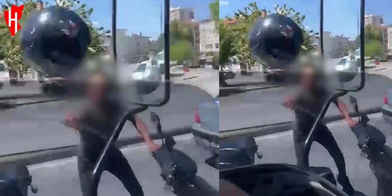 Tartıştığı sürücüye kaskını fırlatan motosikletliye 405 bin TL ceza