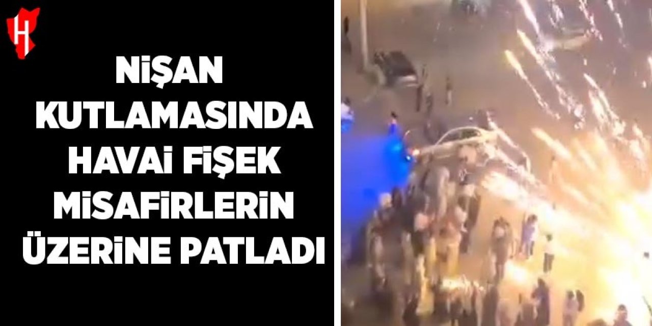 Nişan kutlamasında havai fişek kalabalığın üzerine patladı