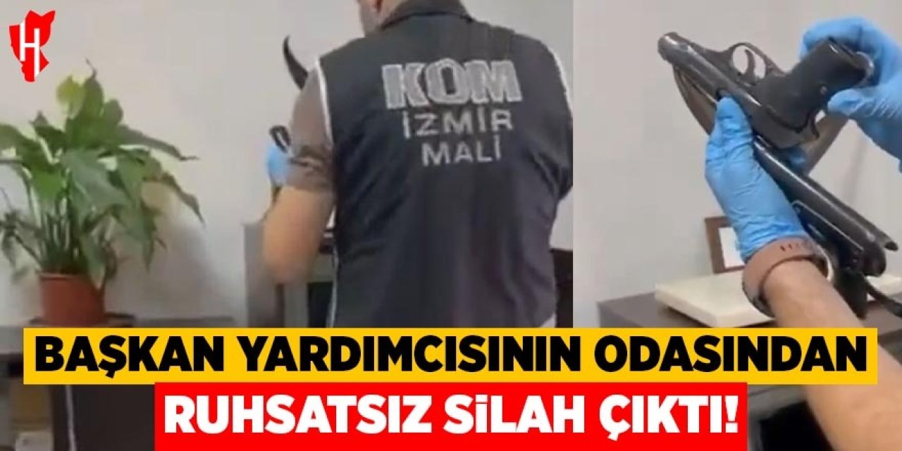 Başkan yardımcısının odasından ruhsatsız silah çıktı
