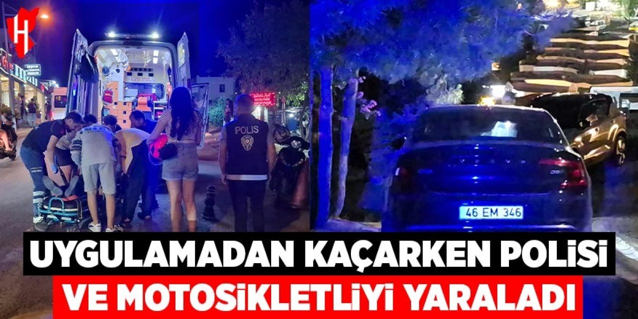 Uygulamadan kaçarken polisi ve motosikletliyi yaraladı