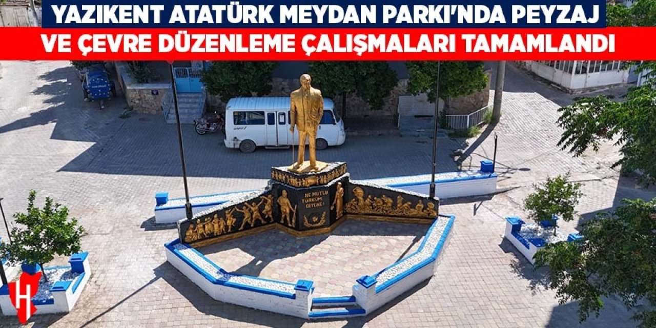 Yazıkent Atatürk Meydan Parkı'nda peyzaj ve çevre düzenleme çalışmaları tamamlandı