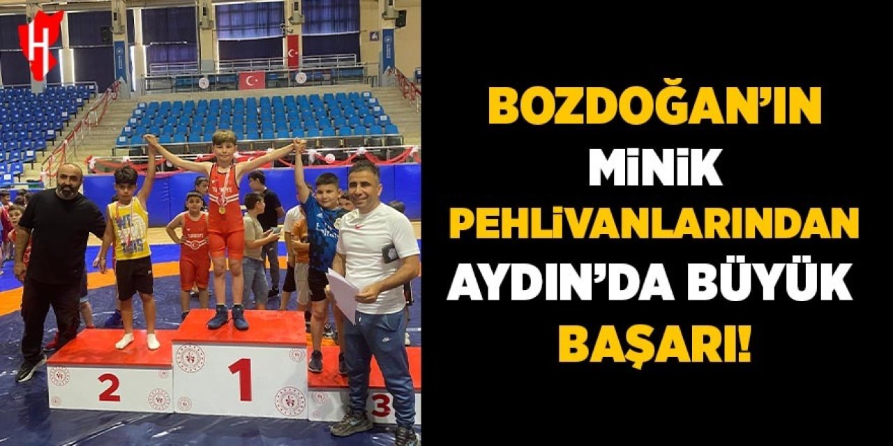 Bozdoğan'ın minik pehlivanlarından Aydın'da büyük başarı