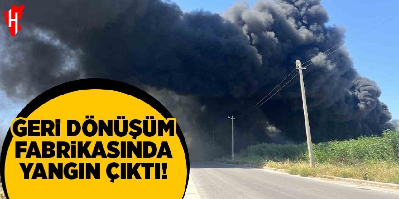 Geri dönüşüm fabrikasında korkutan yangın