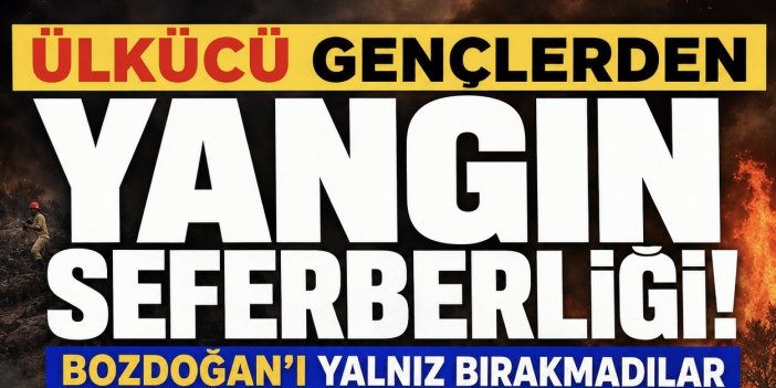 Ülkücü gençlerden yangın seferberliği! Bozdoğan’ı yalnız bırakmadılar