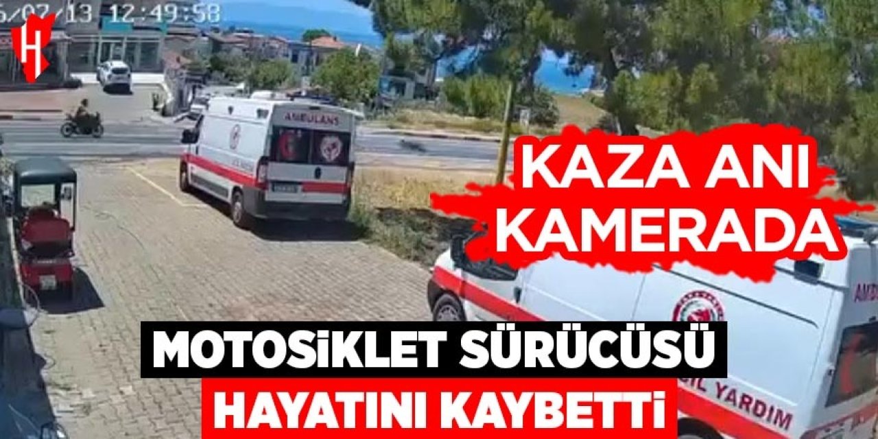 Motosiklet sürücüsü hayatını kaybetti: Kaza anı kamerada