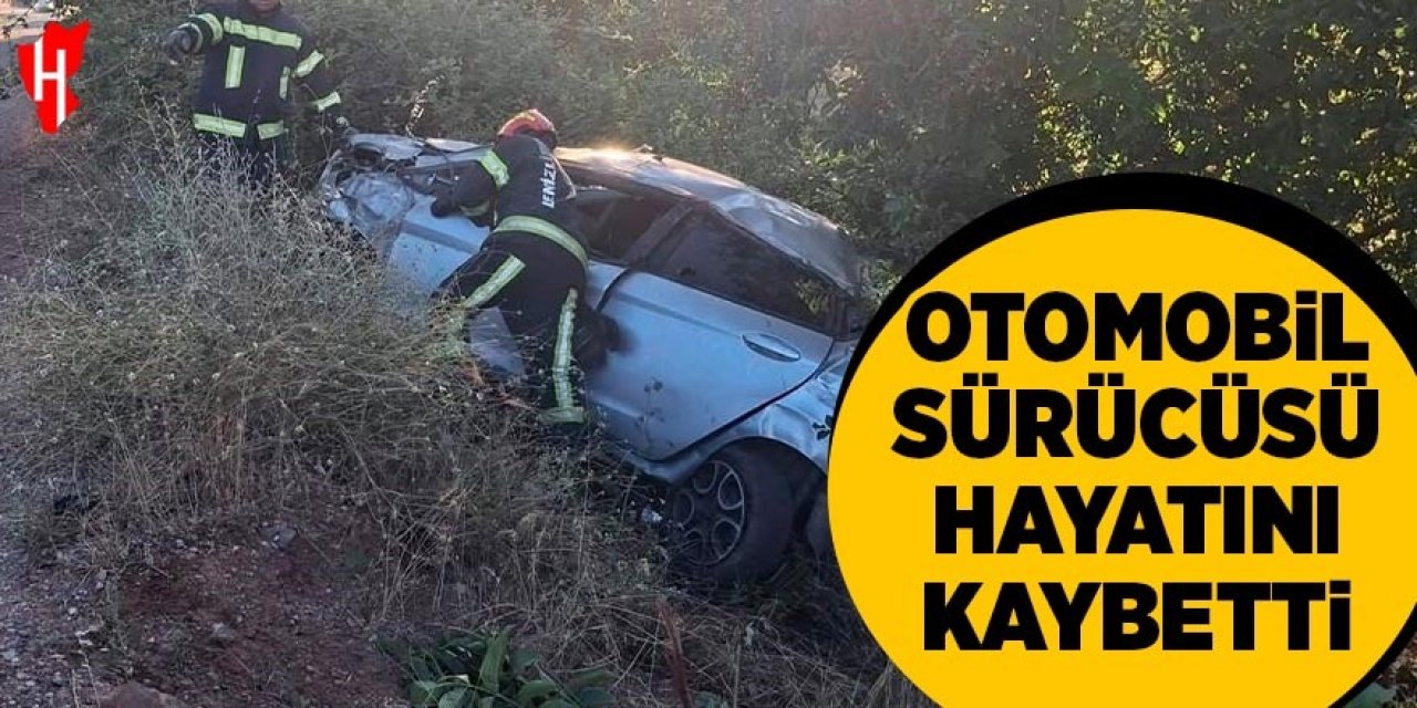Şarampole devrilen otomobilin sürücü hayatını kaybetti