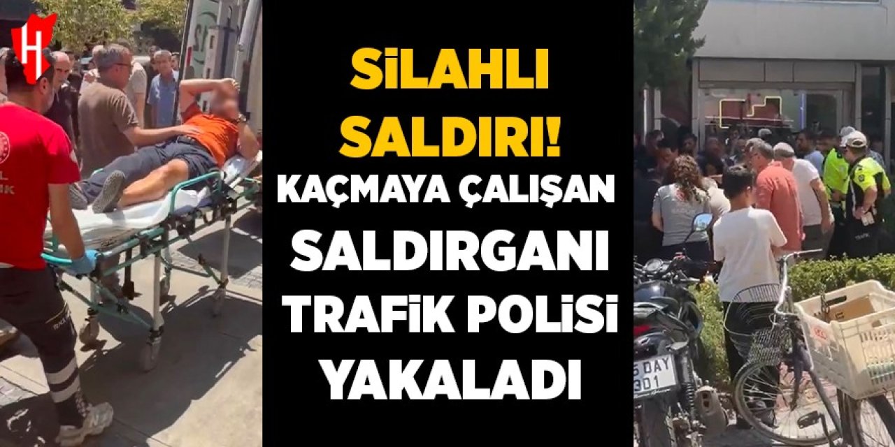 Silahlı saldırı: Kaçmaya çalışan saldırganı trafik polisi yakaladı