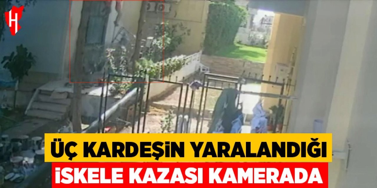 3 kardeşin yaralandığı iskele kazası kamerada