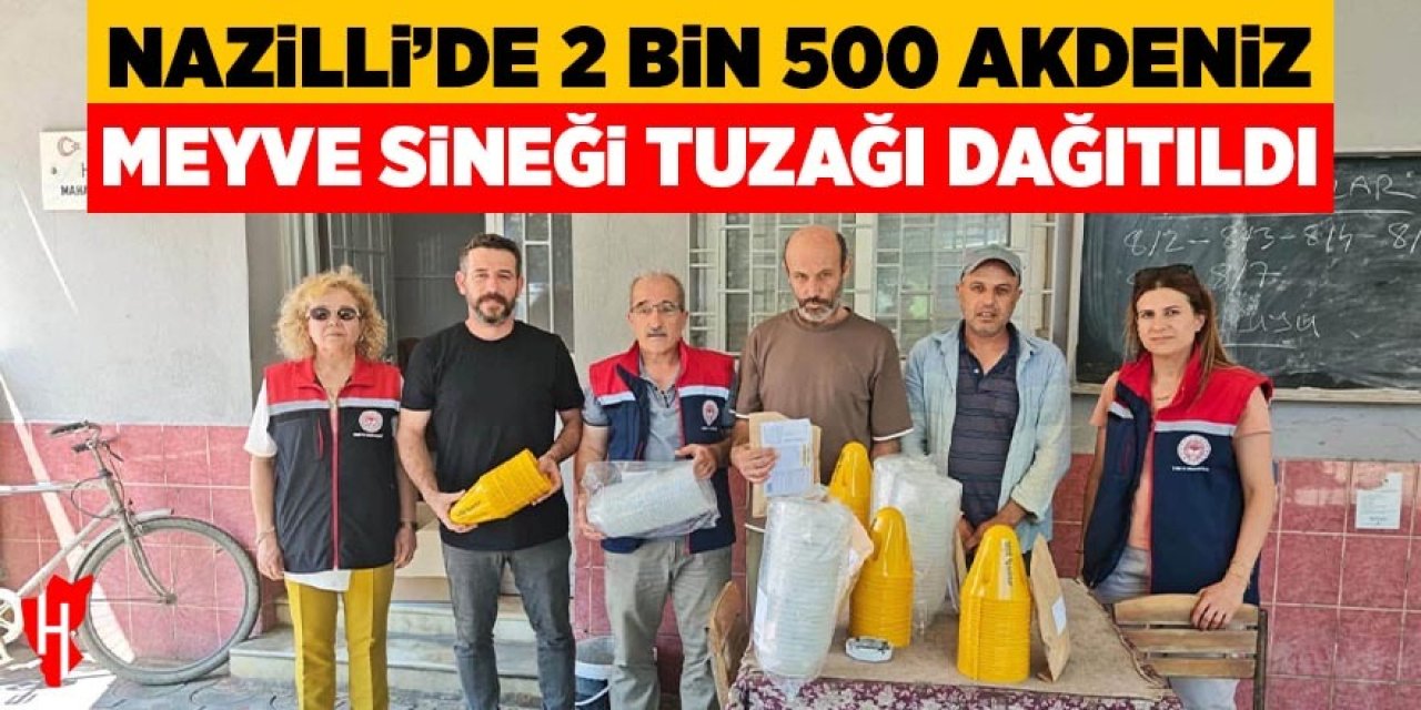 Nazilli'de 2 bin 500 Akdeniz meyve sineği tuzağı dağıtıldı