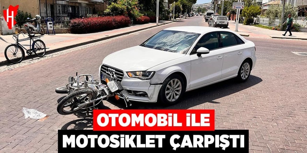 Otomobil ile motosiklet çarpıştı: 2 yaralı