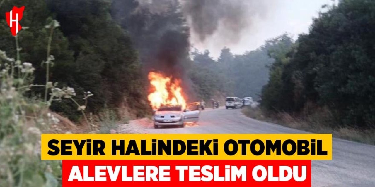 Seyir halindeki otomobil alevlere teslim oldu