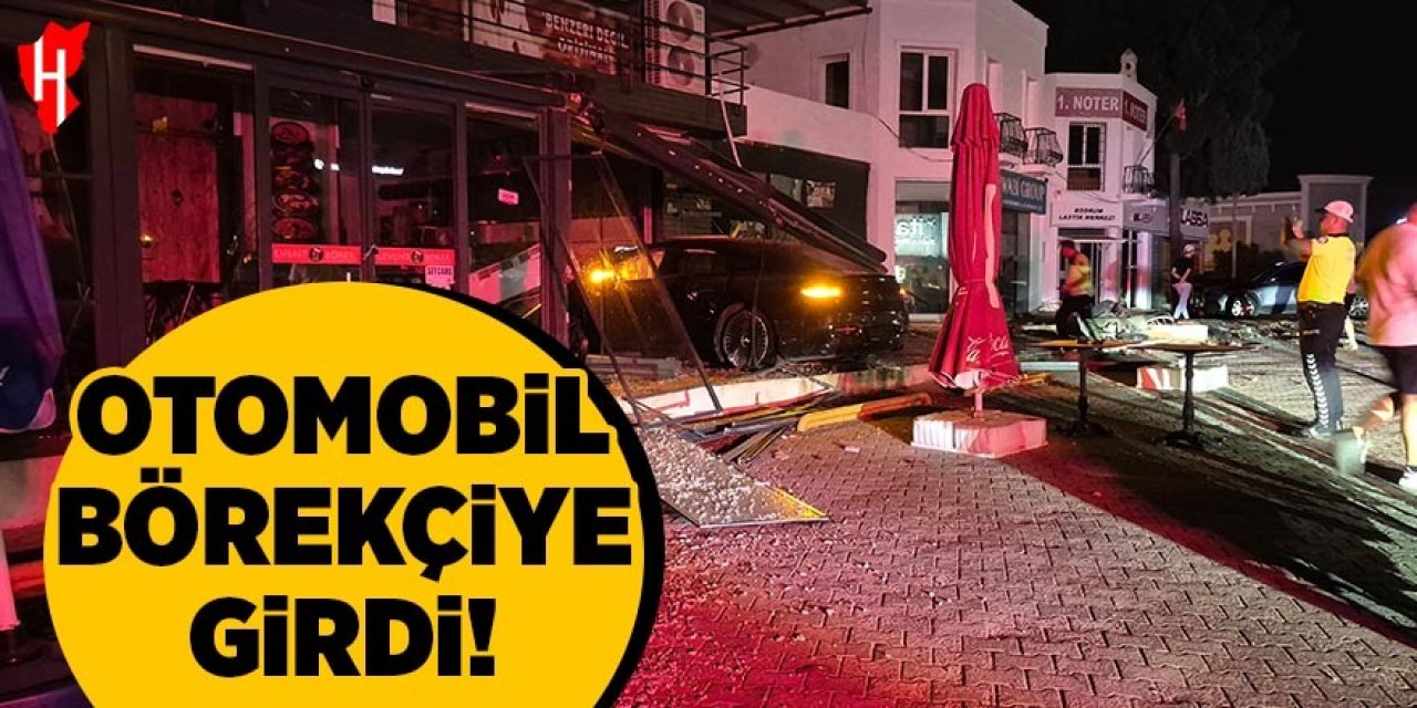 Otomobil börekçiye girdi: 2 yaralı