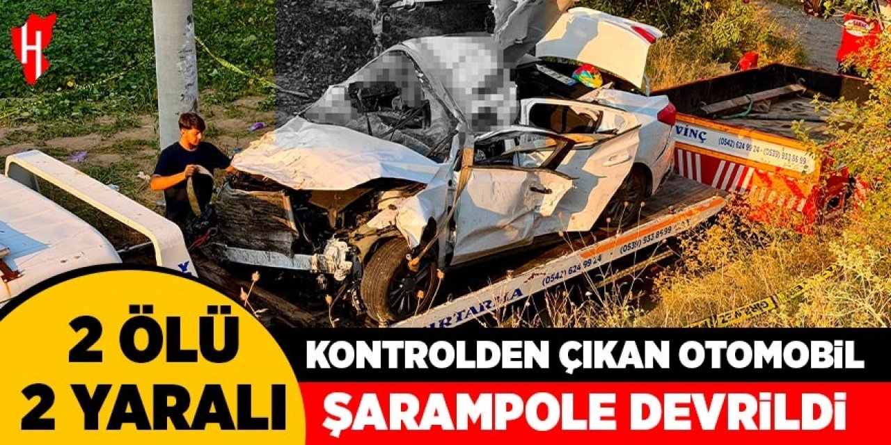 Kontrolden çıkan otomobil şarampole devrildi: 2 ölü, 2 yaralı