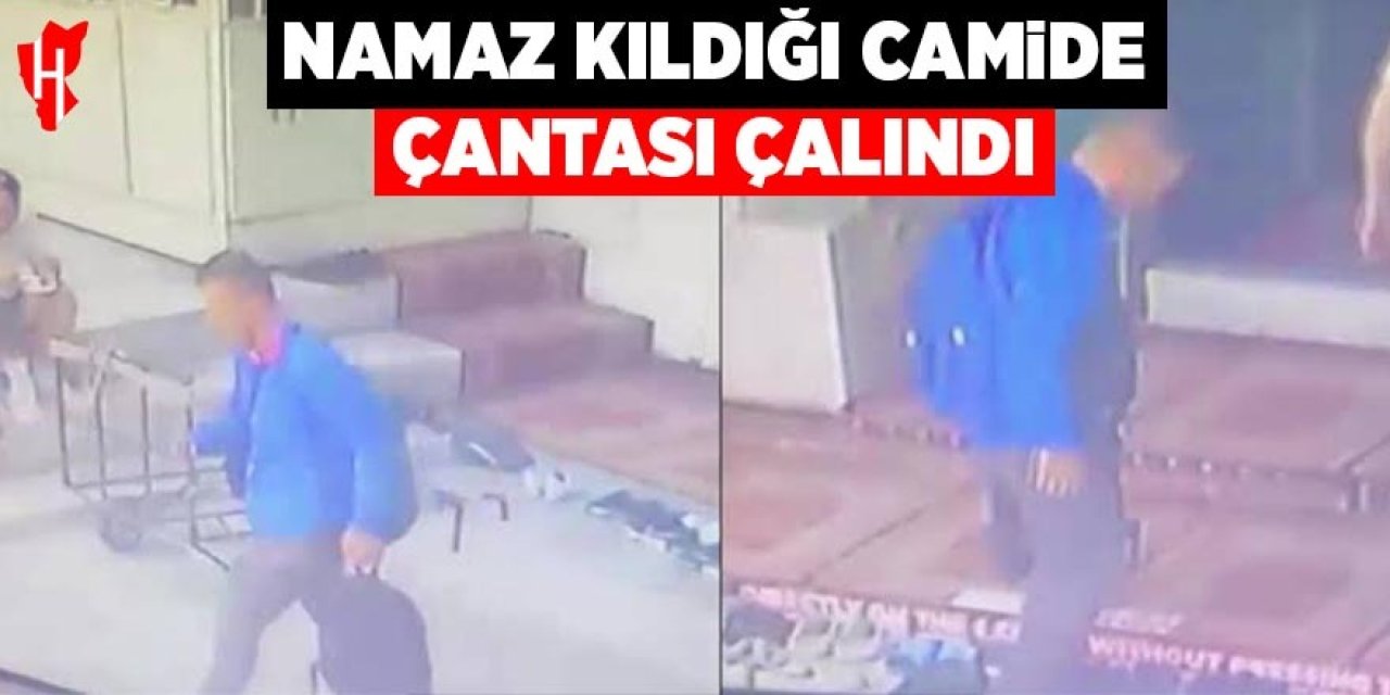 Namaz kıldığı camide çantası çalındı