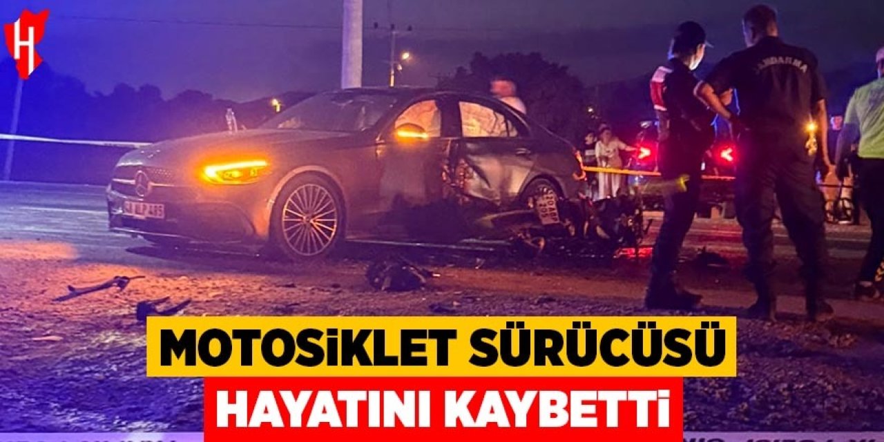 Motosiklet ile otomobil çarpıştı: 1 ölü