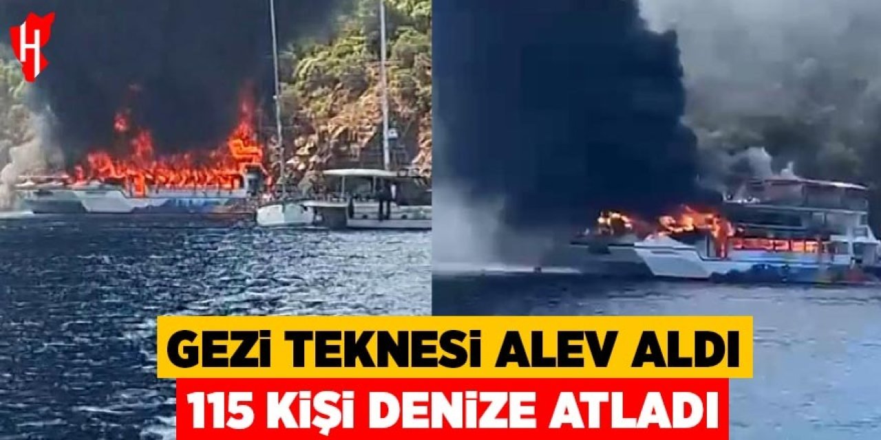 Denizde can pazarı! Gezi teknesi alev aldı
