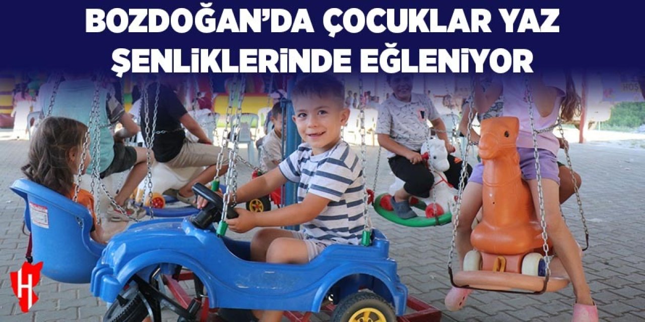 Bozdoğan’da çocuklar yaz şenliklerinde eğleniyor