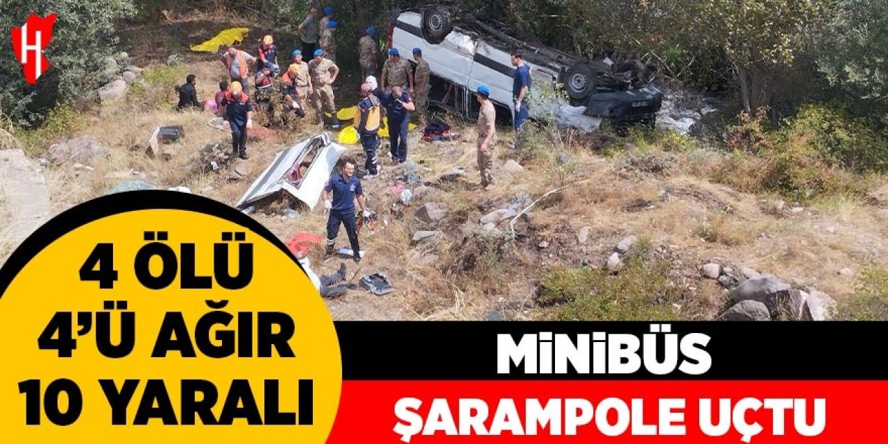 Minibüs şarampole uçtu: 4 kişi öldü, 4’ü ağır 10 kişi yaralandı