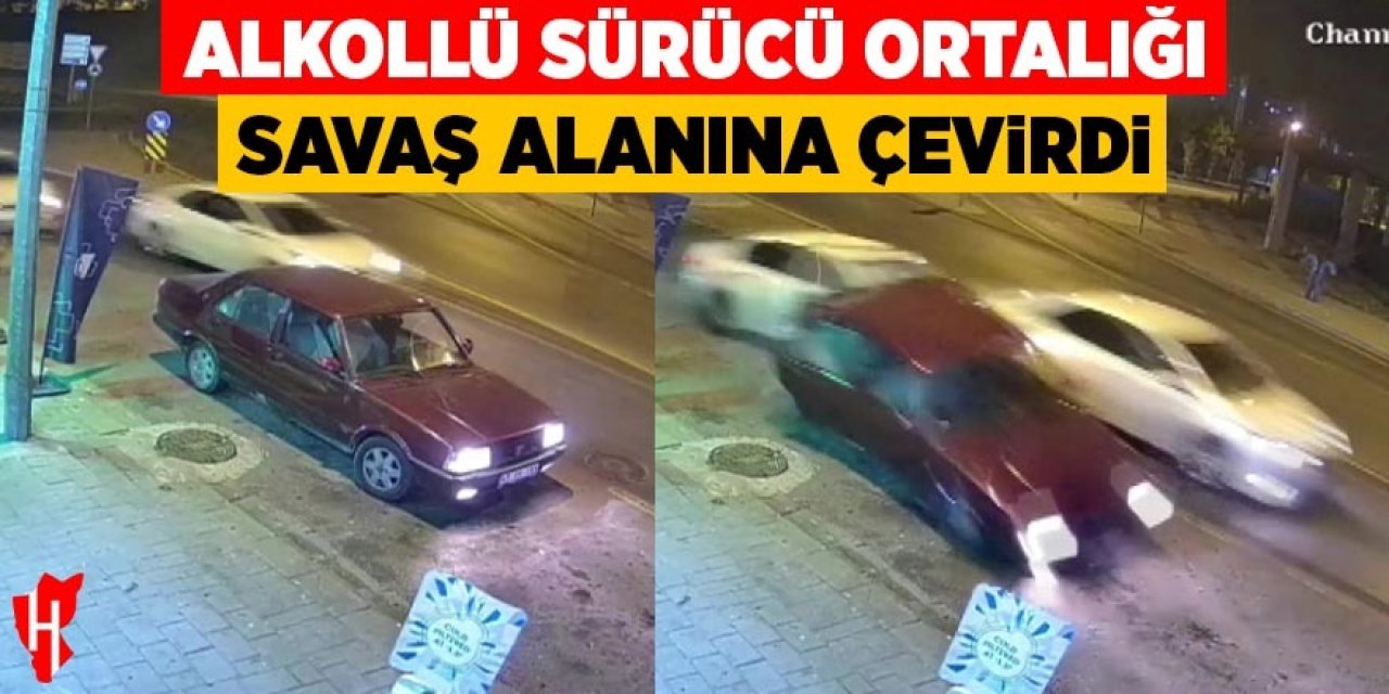 Alkollü sürücü ortalığı savaş alanına çevirdi