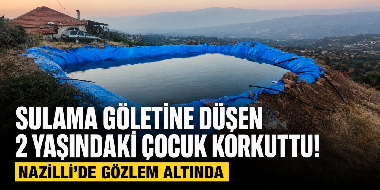 Sulama göletine düşen 2 yaşındaki çocuk korkuttu! Nazilli'de gözlem altında