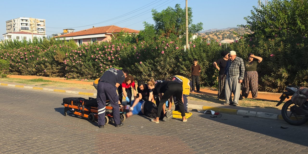 Nazilli’de motosikletlerin çarpıştığı kazada iki sürücü ağır yaralandı